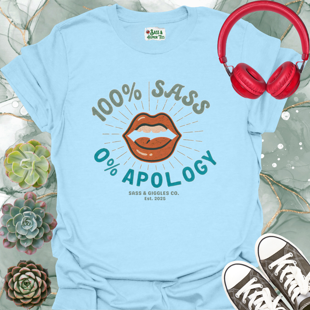 100% Sass, 0% Apology Unisex Softstyle T-Shirt