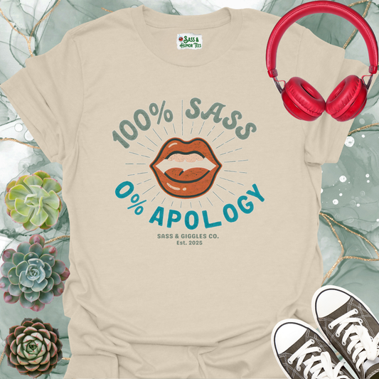 100% Sass, 0% Apology Unisex Softstyle T-Shirt