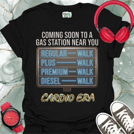Cardio Era Gas Station Tee – "Coming Soon to a Gas Station Near You"