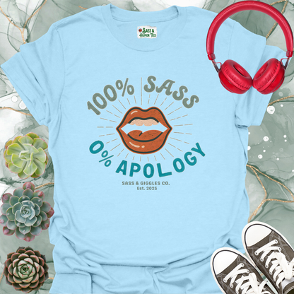 100% Sass, 0% Apology Unisex Softstyle T-Shirt