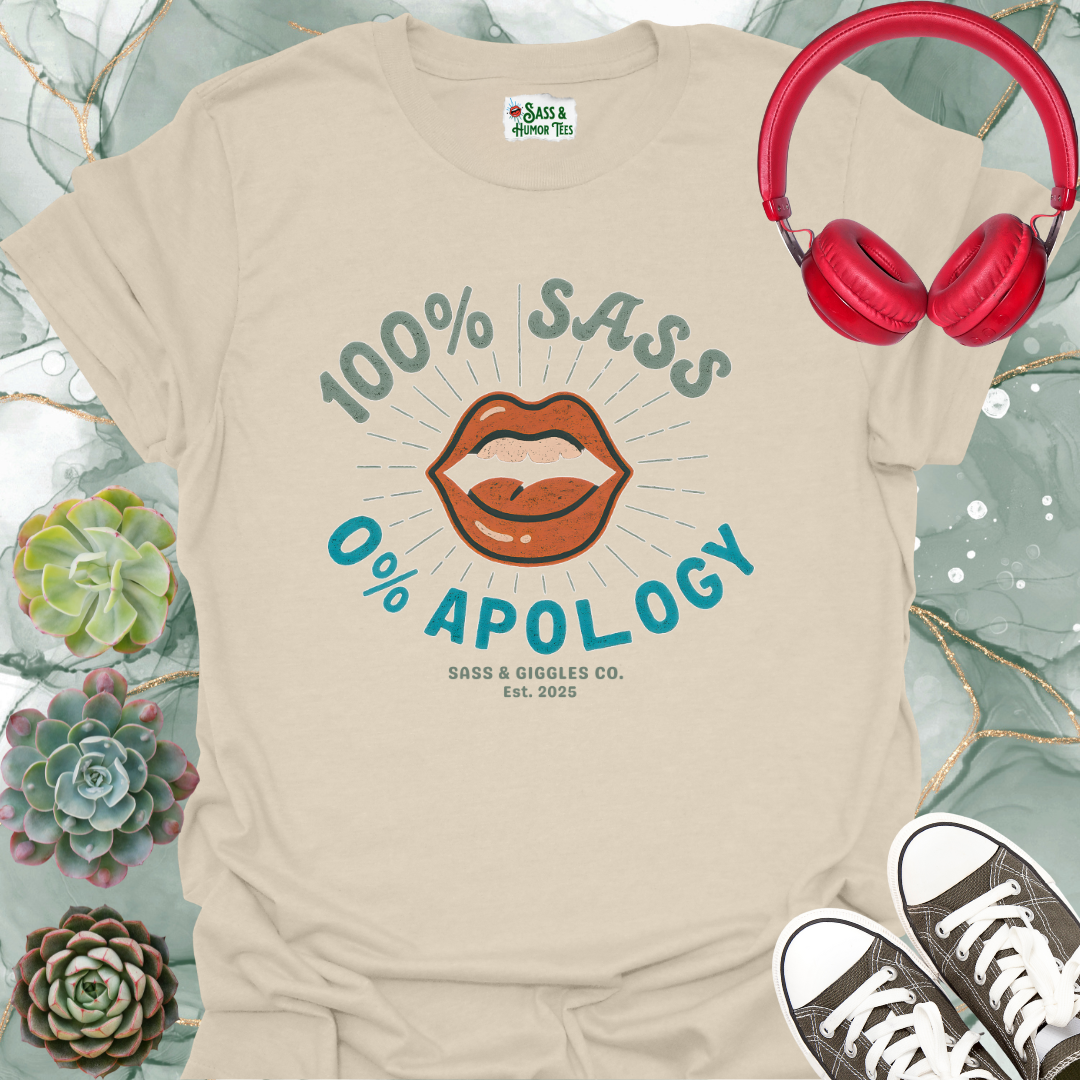 100% Sass, 0% Apology Unisex Softstyle T-Shirt