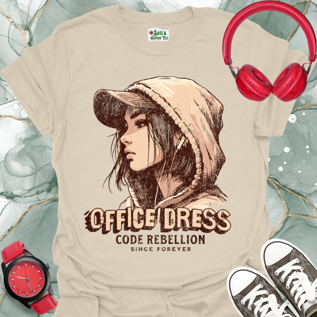 Office Dress Code Rebellion Workplace Humor Tee