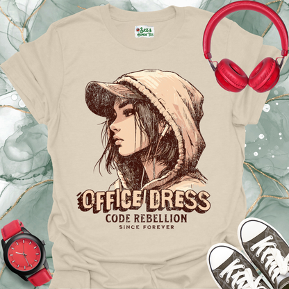 Office Dress Code Rebellion Workplace Humor Tee