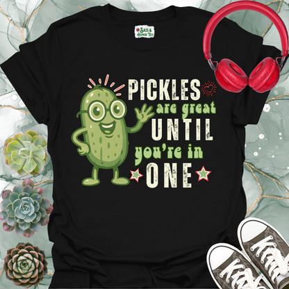 Funny Pickle Unisex Softstyle T-Shirt - Pickles are great, until you're in one