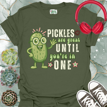 Funny Pickle Unisex Softstyle T-Shirt - Pickles are great, until you're in one