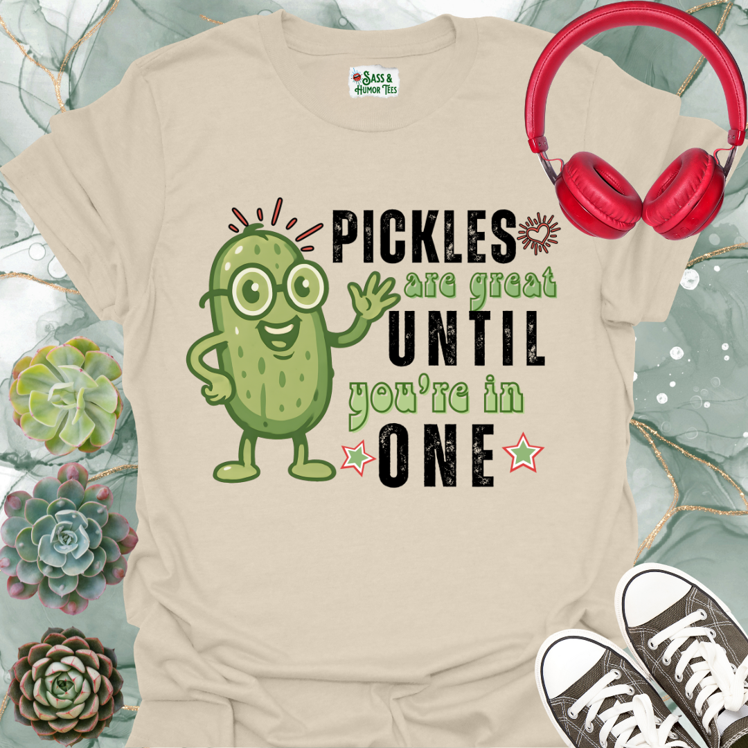 Funny Pickle Unisex Softstyle T-Shirt - Pickles are great, until you're in one