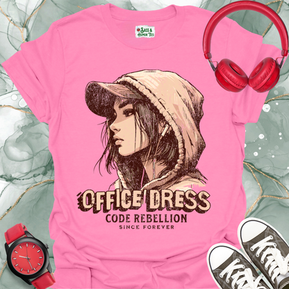 Office Dress Code Rebellion Workplace Humor Tee
