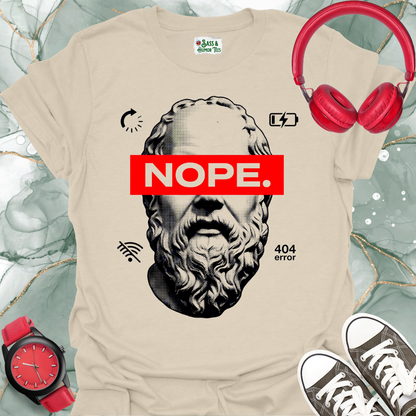 NOPE 404 Error Tee: Sarcastic Tech Burnout T-Shirt
