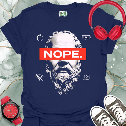 NOPE 404 Error Tee: Sarcastic Tech Burnout T-Shirt