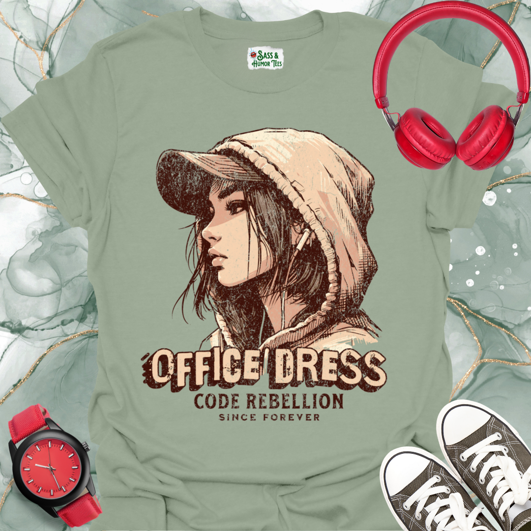 Office Dress Code Rebellion Workplace Humor Tee