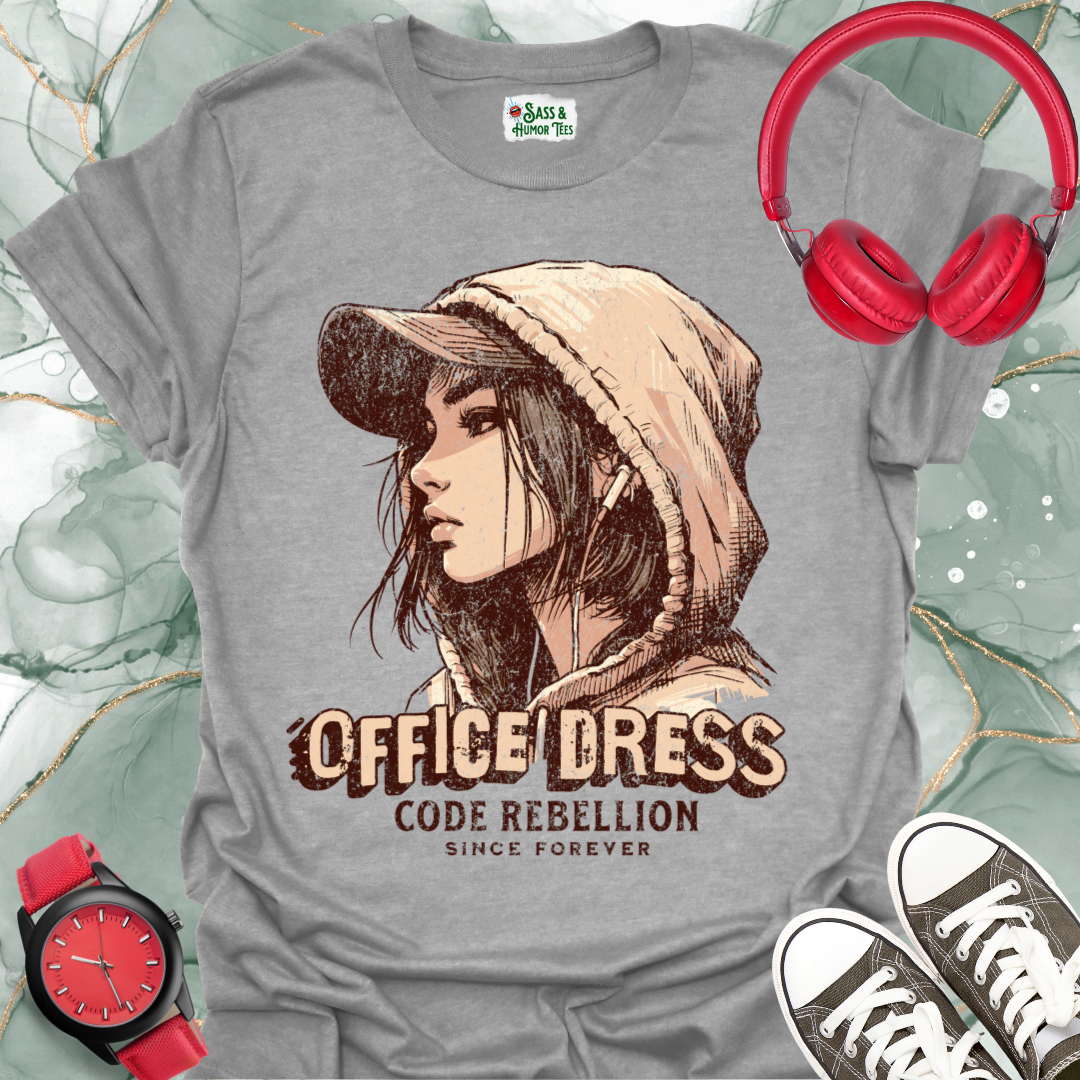 Office Dress Code Rebellion Workplace Humor Tee