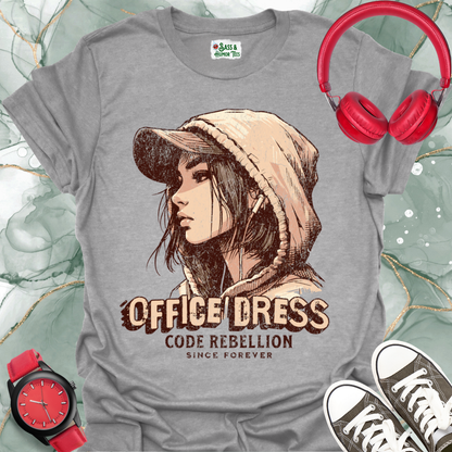 Office Dress Code Rebellion Workplace Humor Tee