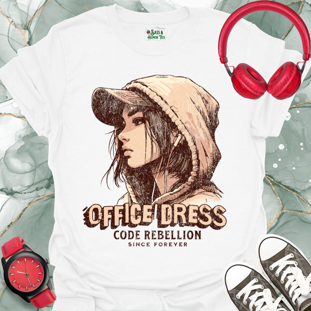 Office Dress Code Rebellion Workplace Humor Tee